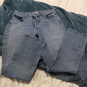 Agolde Women’s Straight Jeans in Light Blue